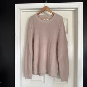 Grayers Men’s Shaker Stitch Cotton Crewneck Sweater in Oatmeal 
size XL